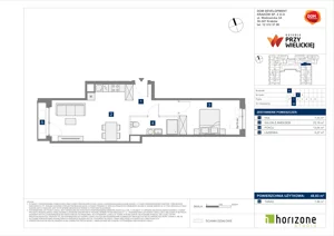 2 pokoje, mieszkanie 48,83 m², piętro 1, oferta nr B/84, Osiedle przy Wielickiej etap 1.2, Kraków, Bieżanów-Prokocim, ul. M. Orwid