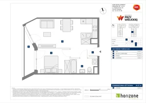 2 pokoje, mieszkanie 43,57 m², piętro 5, oferta nr B/151, Osiedle przy Wielickiej etap 1.2, Kraków, Bieżanów-Prokocim, ul. M. Orwid