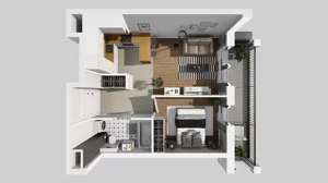2 pokoje, mieszkanie 39,48 m², piętro 1, oferta nr A/5, Osiedle przy Wielickiej, Kraków, Bieżanów-Prokocim, ul. Marii Orwid / Wielicka