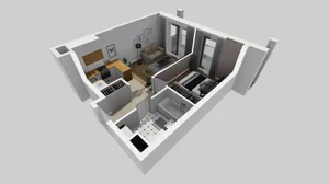 2 pokoje, mieszkanie 39,48 m², piętro 1, oferta nr A/5, Osiedle przy Wielickiej, Kraków, Bieżanów-Prokocim, ul. Marii Orwid / Wielicka