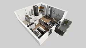 2 pokoje, mieszkanie 44,08 m², piętro 4, oferta nr A/38, Osiedle przy Wielickiej, Kraków, Bieżanów-Prokocim, ul. Marii Orwid / Wielicka