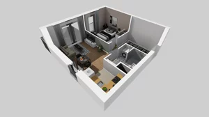 2 pokoje, mieszkanie 44,08 m², piętro 4, oferta nr A/38, Osiedle przy Wielickiej, Kraków, Bieżanów-Prokocim, ul. Marii Orwid / Wielicka