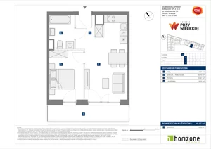 2 pokoje, mieszkanie 40,07 m², piętro 1, oferta nr A/72, Osiedle przy Wielickiej, Kraków, Bieżanów-Prokocim, ul. Marii Orwid / Wielicka