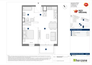 2 pokoje, mieszkanie 40,97 m², piętro 3, oferta nr A/80, Osiedle przy Wielickiej, Kraków, Bieżanów-Prokocim, ul. Marii Orwid / Wielicka