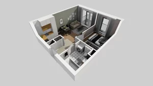 2 pokoje, mieszkanie 40,97 m², piętro 3, oferta nr A/80, Osiedle przy Wielickiej, Kraków, Bieżanów-Prokocim, ul. Marii Orwid / Wielicka