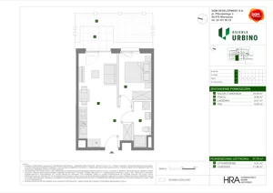 2 pokoje, mieszkanie 37,33 m², piętro 1, oferta nr C/12, Osiedle Urbino 4.2, Warszawa, Włochy, Raków, ul. Szybka