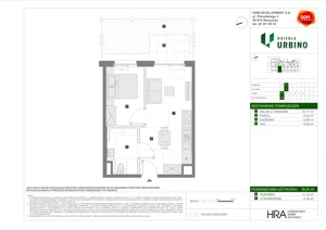 2 pokoje, mieszkanie 33,34 m², piętro 4, oferta nr D/19, Osiedle Urbino 4.2, Warszawa, Włochy, Raków, ul. Szybka