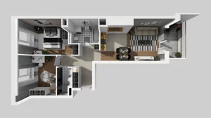 3 pokoje, mieszkanie 58,61 m², piętro 2, oferta nr C/12, Mokotów Sportowy 1 B, Warszawa, Mokotów, Augustówka, ul. Antoniewska