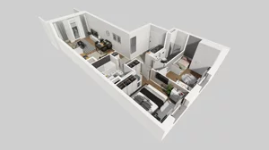 3 pokoje, mieszkanie 58,61 m², piętro 2, oferta nr C/12, Mokotów Sportowy 1 B, Warszawa, Mokotów, Augustówka, ul. Antoniewska