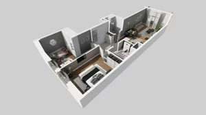3 pokoje, mieszkanie 60,95 m², piętro 2, oferta nr A/52, Osiedle Bokserska 71, Warszawa, Ursynów, Wyczółki, ul. Bokserska 71