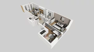 3 pokoje, mieszkanie 60,95 m², piętro 2, oferta nr A/52, Osiedle Bokserska 71, Warszawa, Ursynów, Wyczółki, ul. Bokserska 71