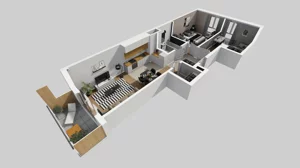 3 pokoje, mieszkanie 60,95 m², piętro 3, oferta nr A/59, Osiedle Bokserska 71, Warszawa, Ursynów, Wyczółki, ul. Bokserska 71