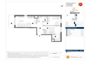 3 pokoje, mieszkanie 58,02 m², piętro 1, oferta nr D/5, Bokserska 71 etap 2.3, Warszawa, Ursynów, Wyczółki, ul. Bokserska