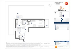 3 pokoje, mieszkanie 61,56 m², parter, oferta nr E/29, Bokserska 71 etap 2.3, Warszawa, Ursynów, Wyczółki, ul. Bokserska