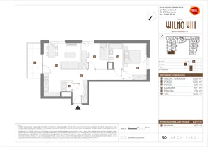 3 pokoje, mieszkanie 63,79 m², piętro 2, oferta nr D/21, Osiedle Wilno 8.1.2, Warszawa, Targówek, Elsnerów, ul. Bukowiecka