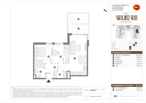 3 pokoje, mieszkanie 52,71 m², parter, oferta nr D/50, Osiedle Wilno 8.1.2, Warszawa, Targówek, Elsnerów, ul. Bukowiecka