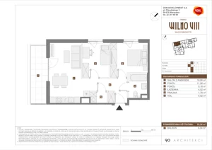 3 pokoje, mieszkanie 53,24 m², piętro 1, oferta nr B/7, Osiedle Wilno 8.1.2, Warszawa, Targówek, Elsnerów, ul. Bukowiecka