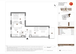 3 pokoje, mieszkanie 56,00 m², piętro 1, oferta nr B/22, Osiedle Wilno 8.1.2, Warszawa, Targówek, Elsnerów, ul. Bukowiecka
