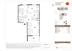 3 pokoje, mieszkanie 58,60 m², piętro 2, oferta nr C/22, Osiedle Wilno 8.1.2, Warszawa, Targówek, Elsnerów, ul. Bukowiecka