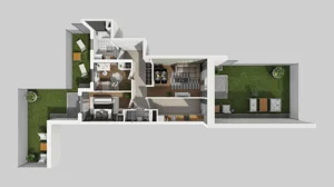 3 pokoje, mieszkanie 66,40 m², parter, oferta nr A/4, Hubska 100 etap 2, Wrocław, Huby, Krzyki, ul. Hubska 100