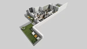 3 pokoje, mieszkanie 66,40 m², parter, oferta nr A/4, Hubska 100 etap 2, Wrocław, Huby, Krzyki, ul. Hubska 100