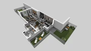 3 pokoje, mieszkanie 66,40 m², parter, oferta nr A/4, Hubska 100 etap 2, Wrocław, Huby, Krzyki, ul. Hubska 100