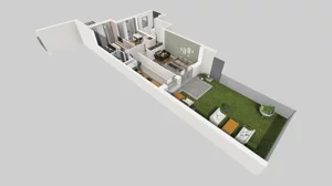 3 pokoje, mieszkanie 66,40 m², parter, oferta nr A/4, Hubska 100 etap 2, Wrocław, Huby, Krzyki, ul. Hubska 100