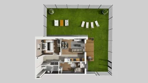 3 pokoje, mieszkanie 56,31 m², parter, oferta nr S/1, Wille Biskupin 2.1, Wrocław, Biskupin-Sępolno-Dąbie-Bartoszowice, Śródmieście, ul. K. Olszewskiego