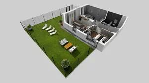 3 pokoje, mieszkanie 56,31 m², parter, oferta nr S/1, Wille Biskupin 2.1, Wrocław, Biskupin-Sępolno-Dąbie-Bartoszowice, Śródmieście, ul. K. Olszewskiego