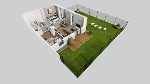 3 pokoje, mieszkanie 56,31 m², parter, oferta nr S/1, Wille Biskupin 2.1, Wrocław, Biskupin-Sępolno-Dąbie-Bartoszowice, Śródmieście, ul. K. Olszewskiego
