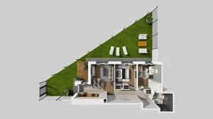 3 pokoje, mieszkanie 51,49 m², parter, oferta nr S/2, Wille Biskupin 2.1, Wrocław, Biskupin-Sępolno-Dąbie-Bartoszowice, Śródmieście, ul. K. Olszewskiego