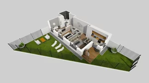 3 pokoje, mieszkanie 51,49 m², parter, oferta nr S/2, Wille Biskupin 2.1, Wrocław, Biskupin-Sępolno-Dąbie-Bartoszowice, Śródmieście, ul. K. Olszewskiego