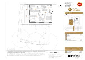 3 pokoje, mieszkanie 55,00 m², piętro 1, oferta nr U/6, Wille Biskupin 2.1, Wrocław, Biskupin-Sępolno-Dąbie-Bartoszowice, Śródmieście, ul. K. Olszewskiego
