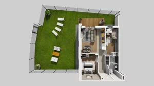 3 pokoje, mieszkanie 55,00 m², piętro 1, oferta nr U/6, Wille Biskupin 2.1, Wrocław, Biskupin-Sępolno-Dąbie-Bartoszowice, Śródmieście, ul. K. Olszewskiego