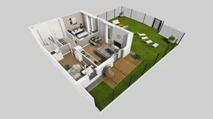 3 pokoje, mieszkanie 55,00 m², piętro 1, oferta nr U/6, Wille Biskupin 2.1, Wrocław, Biskupin-Sępolno-Dąbie-Bartoszowice, Śródmieście, ul. K. Olszewskiego