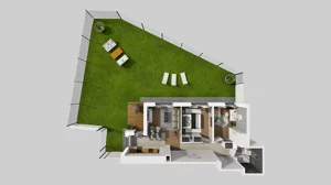 3 pokoje, mieszkanie 51,49 m², parter, oferta nr T/2, Wille Biskupin 2.1, Wrocław, Biskupin-Sępolno-Dąbie-Bartoszowice, Śródmieście, ul. K. Olszewskiego