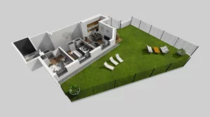 3 pokoje, mieszkanie 51,49 m², parter, oferta nr T/2, Wille Biskupin 2.1, Wrocław, Biskupin-Sępolno-Dąbie-Bartoszowice, Śródmieście, ul. K. Olszewskiego