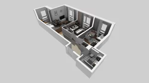 3 pokoje, mieszkanie 51,49 m², piętro 2, oferta nr T/8, Wille Biskupin 2.1, Wrocław, Biskupin-Sępolno-Dąbie-Bartoszowice, Śródmieście, ul. K. Olszewskiego