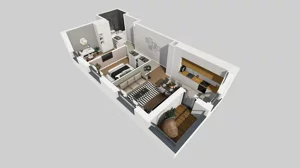 3 pokoje, mieszkanie 51,49 m², piętro 2, oferta nr T/8, Wille Biskupin 2.1, Wrocław, Biskupin-Sępolno-Dąbie-Bartoszowice, Śródmieście, ul. K. Olszewskiego