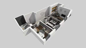 3 pokoje, mieszkanie 51,49 m², piętro 2, oferta nr T/8, Wille Biskupin 2.1, Wrocław, Biskupin-Sępolno-Dąbie-Bartoszowice, Śródmieście, ul. K. Olszewskiego