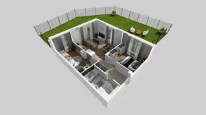 3 pokoje, mieszkanie 55,00 m², parter, oferta nr U/3, Wille Biskupin 2.1, Wrocław, Biskupin-Sępolno-Dąbie-Bartoszowice, Śródmieście, ul. K. Olszewskiego