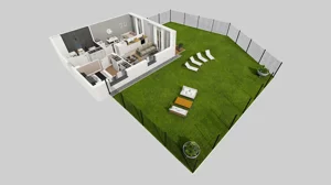 3 pokoje, mieszkanie 55,00 m², parter, oferta nr U/3, Wille Biskupin 2.1, Wrocław, Biskupin-Sępolno-Dąbie-Bartoszowice, Śródmieście, ul. K. Olszewskiego