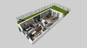 3 pokoje, mieszkanie 62,18 m², piętro 1, oferta nr W/4, Wille Biskupin 2.1, Wrocław, Biskupin-Sępolno-Dąbie-Bartoszowice, Śródmieście, ul. K. Olszewskiego