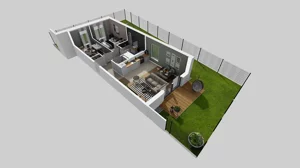 3 pokoje, mieszkanie 62,18 m², piętro 1, oferta nr W/4, Wille Biskupin 2.1, Wrocław, Biskupin-Sępolno-Dąbie-Bartoszowice, Śródmieście, ul. K. Olszewskiego