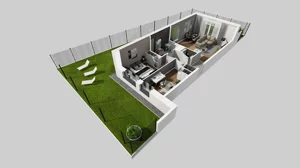 3 pokoje, mieszkanie 62,18 m², piętro 1, oferta nr W/4, Wille Biskupin 2.1, Wrocław, Biskupin-Sępolno-Dąbie-Bartoszowice, Śródmieście, ul. K. Olszewskiego
