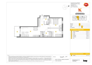 3 pokoje, mieszkanie 62,96 m², piętro 2, oferta nr B/8, Apartamenty Kamieńskiego, Wrocław, Karłowice-Różanka, ul. Kamieńskiego 53a