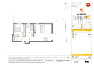 3 pokoje, mieszkanie 60,78 m², parter, oferta nr B/15, Apartamenty Kamieńskiego, Wrocław, Karłowice-Różanka, ul. Kamieńskiego 53a