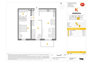 3 pokoje, mieszkanie 57,99 m², piętro 3, oferta nr B/31, Apartamenty Kamieńskiego, Wrocław, Karłowice-Różanka, ul. Kamieńskiego 53a
