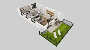 3 pokoje, mieszkanie 61,35 m², parter, oferta nr A/2, Apartamenty nad Oławką, Wrocław, Przedmieście Oławskie, Krzyki, ul. Krakowska 98