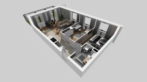 3 pokoje, mieszkanie 61,35 m², parter, oferta nr A/2, Apartamenty nad Oławką, Wrocław, Przedmieście Oławskie, Krzyki, ul. Krakowska 98